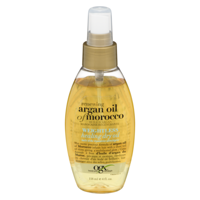 Ogx Huile d’argan marocaine régénérante et très légère 118 ml, 7,63 $/100ml
