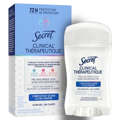 Secret Antisudorifique thérapeutique femmes, protection 72 h, gel clarté Ultra propre 45 g, 27,76 $/100g