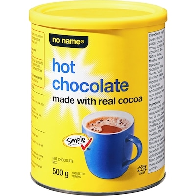 No Name Hot Chocolate Mix 500 g, $1.20/100g