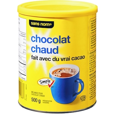 Sans Nom Chocolat chaud 500 g, 1,30 $/100g