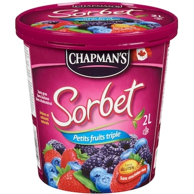 Chapman’s Petits fruits triple Sorbet 2 l, 0,40 $/100ml