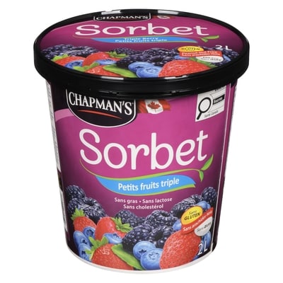 Chapman’s Petits fruits triple Sorbet 2 l, 0,45 $/100ml