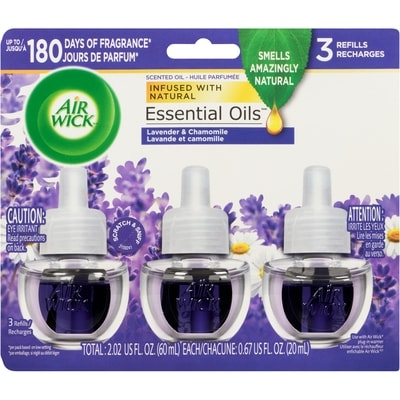 Air Wick Plug-in Air Freshener, Scented Oil Refills, Lavender & Chamomile 3x20.0 ml, $21.67/100ml