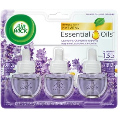 Air Wick Assainisseur d'air à brancher Freshmatic, Recharges d'huile parfumée, Lavande et camomille 3x20.0 ml, 31,65 $/100ml