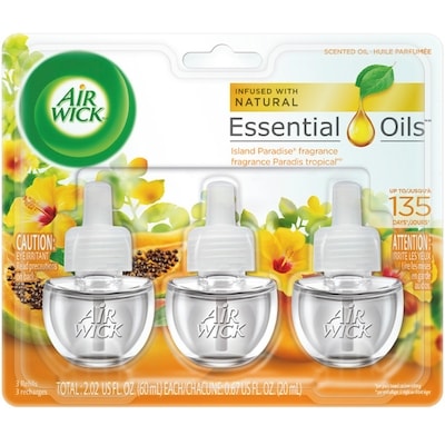 Air Wick Plug-in Air Freshener, Scented Oil Refills, Island Paradise 3x20.0 ml, $21.67/100ml