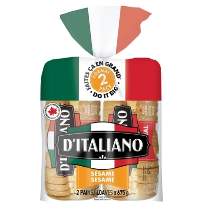 D'Italiano Sesame Seed Bread Duo 2x675.0 g, $0.44/100g