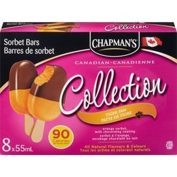 Chapmans Canadian Collection Tiger Paw Sorbet Bar 8 ea, $0.62/1ea