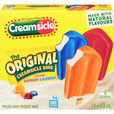 The Original Ice Pop Creamsicle Bars sweet treat made with natural colours and flavours 720 ml, $0.69/100ml