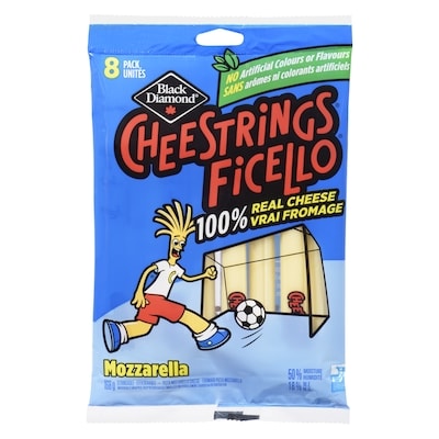 Black Diamond Cheestrings, Mozzarella 168 g, $3.27/100g