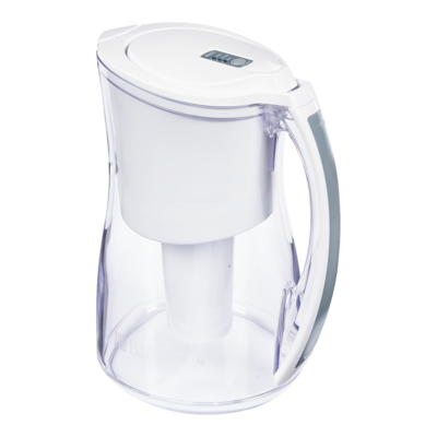 Système de filtration d’eau en pichet, modèle Marina blanc de 8 tasses avec 1 filtre de rechange