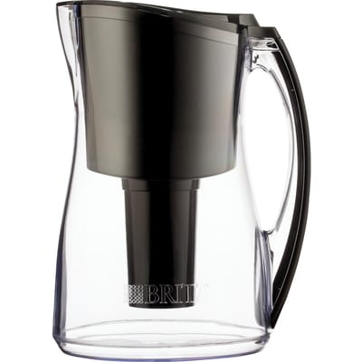 Brita Système de filtration d’eau en pichet, modèle Marina noir de 8 tasses avec 1 filtre de rechange 1 ea, 39,00 $/1ch