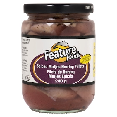 Feature Foods Spiced Matjes Herring Fillets 240 g, $2.70/100g