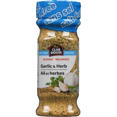 Club House One Step Seasoning, Garlic And Herb, Gluten-Free, Salt-Free 142 g, $5.63/100g