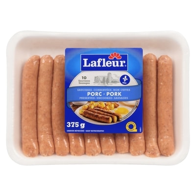 Lafleur Pure Pork  Fresh Sausage 375 g, $1.73/100g