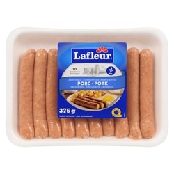 Lafleur Saucisse Fraiche Pur Porc 375 g, 1,33 $/100g