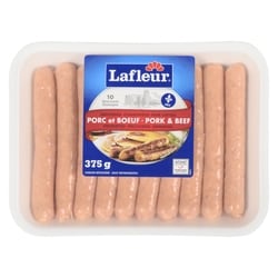 Lafleur Lafleur, Saucisses fraîches porc et bœuf 375 g, 1,33 $/100g
