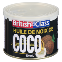 British Class Huile de noix de coco 500 ml, 0,90 $/100ml