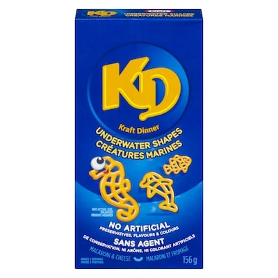 Kraft Macaroni & Cheese Shapes, Underwater Creatures 156 g, $1.85/100g