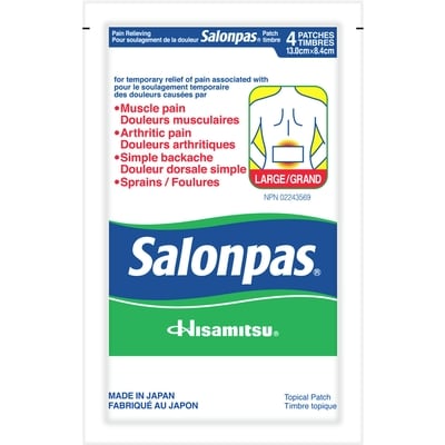 SalonPas Pain Relief Patches, Large 4 ea, $1.50/1ea