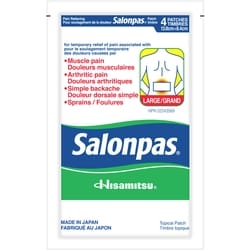 salonpas Timbres pour le soulagement de la douleur grand 4 ea, 1,50 $/1ch