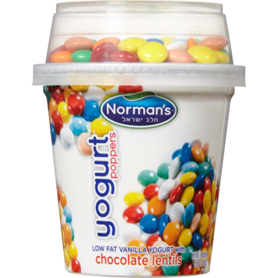 Norman Yogourt vanille et M&M casher 150 g, 1,86 $/100g
