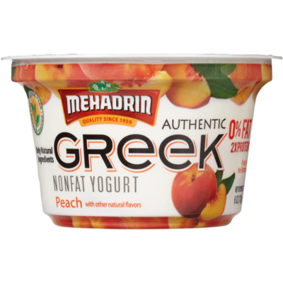 Mehadrin Yogourt grec, pêche 170 g, 2,05 $/100g