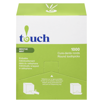 null Cello Wrapped Toothpicks, Mint 1000 ea