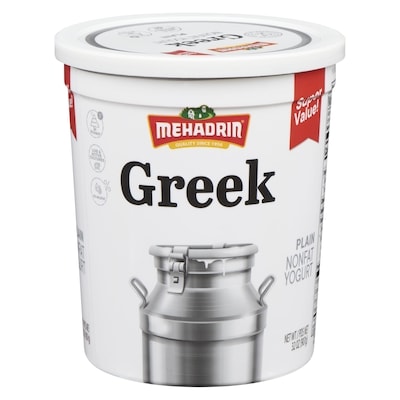 Mehadrin Kosher Greek Yogurt, Plain 907 g, $1.49/100g
