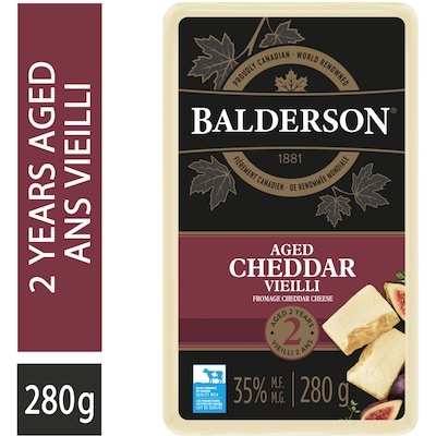 Balderson 2 Year Aged Cheddar Cheese 280 g, $5.53/100g