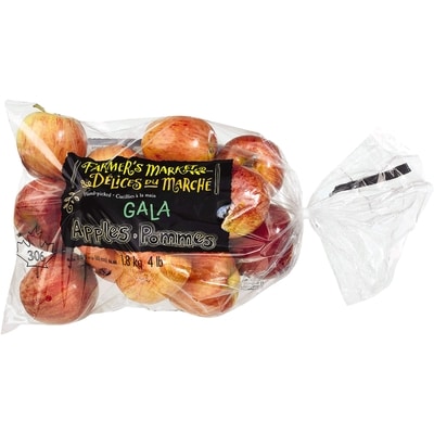 Farmer's Market Gala Apples, 4 lb bag 1.81 kg, $0.44/100g