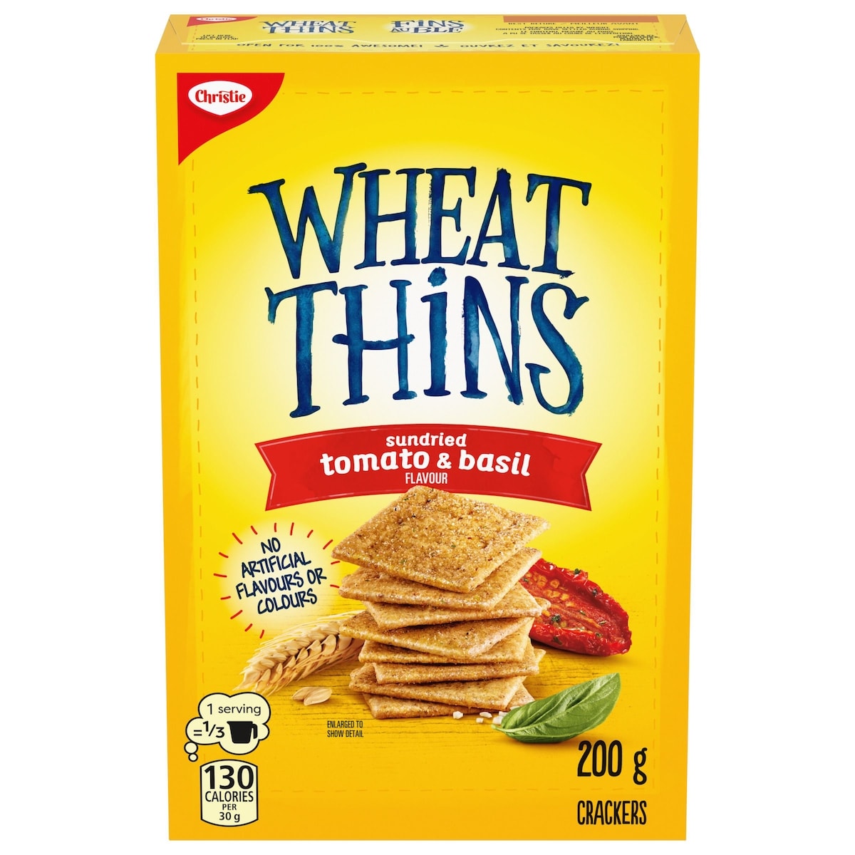 Christie Wheat Thins Sundried Tomato & Basil Crackers 200 g, $1.50/100g