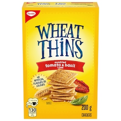 Christie Wheat Thins Sundried Tomato & Basil Crackers 200 g, $2.00/100g