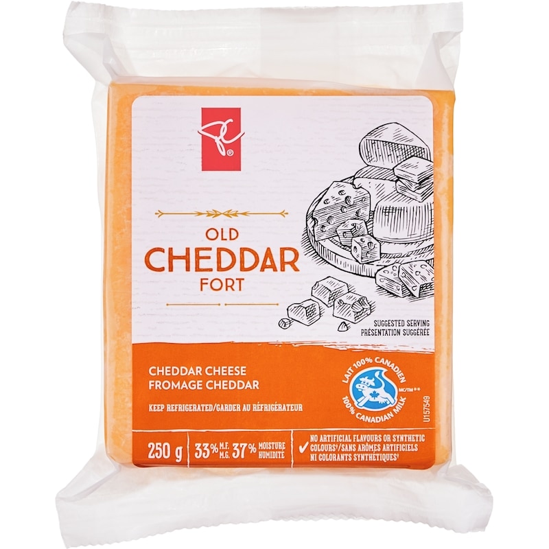 President's Choice Old Cheddar Cheese Block - 250 g | Zehrs