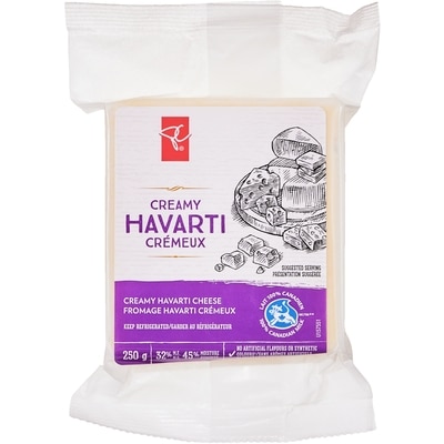 President's Choice Creamy Havarti Cheese  250 g, $3.60/100g