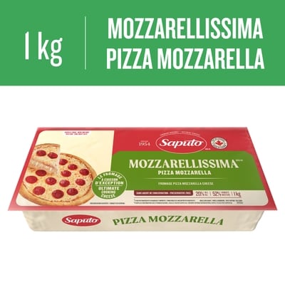 Saputo Mozzarellissima Pizza Mozzarella Cheese 1 kg, $1.80/100g