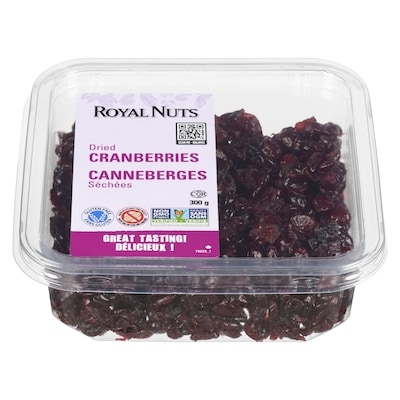 Royal Nuts Canneberges séchées 300 g, 2,67 $/100g