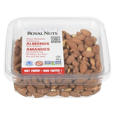 Royal Nuts Amandes grillées à sec au sel de mer 325 g, 4,31 $/100g