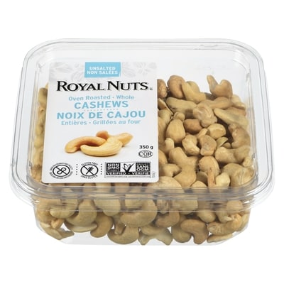 Royal Nuts Dry Roasted Cashews, Unsalted 350 g, $4.00/100g