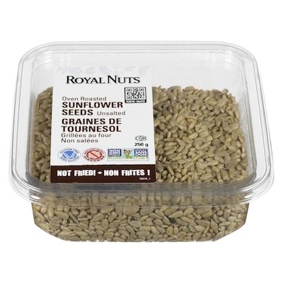 Royal Nuts Graines de tournesol décortiquées et grillées à sec non salées 250 g, 2,40 $/100g