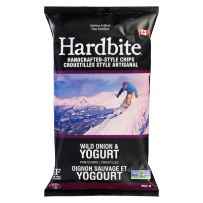 Hardbite Handcrafted-Style Chips Wild Onion & Yogurt 150 g, $2.67/100g