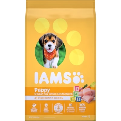 Iams Nourriture sèche pour chiots recette avec poulet et grains entiers 6.804 kg, 0,48 $/100g