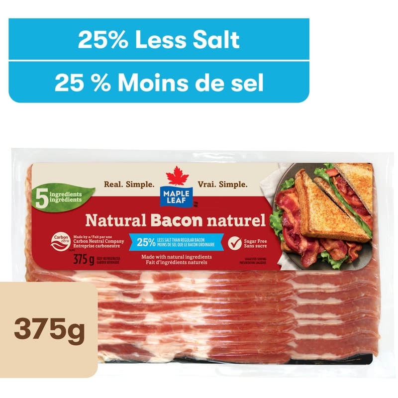 Natural Less Salt Bacon