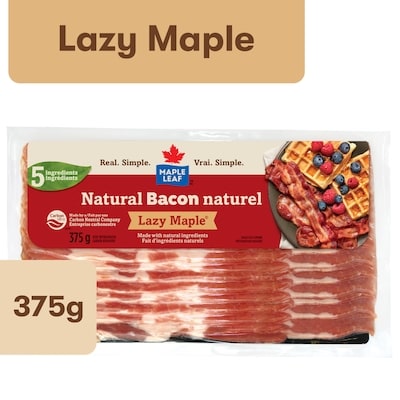 Maple Leaf Bacon naturel Lazy Maple 375 g, 2,66 $/100g