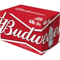 Budweiser Beer 48 Can (ID required at pick-up) 48x355.0 ml, $0.43/100ml