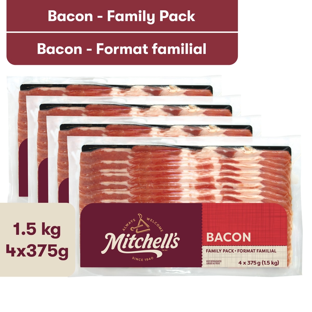 Mitchell's Gourmet Foods Family Pack Bacon