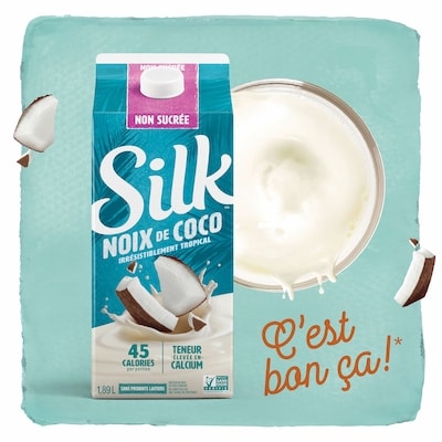 Boisson à la noix de coco , non sucrée, originale, sans produits laitiers