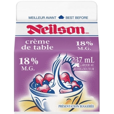 Crème de table 18%
