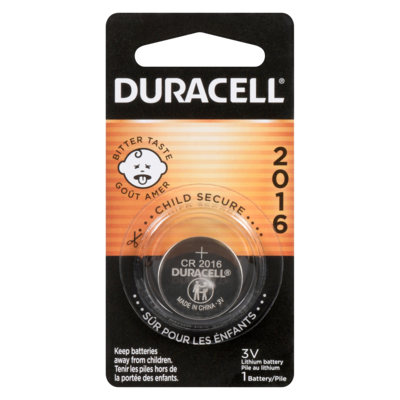 Duracell 2016 Watch or Electronic Battery 1 ea, $8.00/1ea