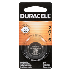 Duracell Pile 2016 pour montres et appareils électroniques 1 ea, 9,00 $/1ch