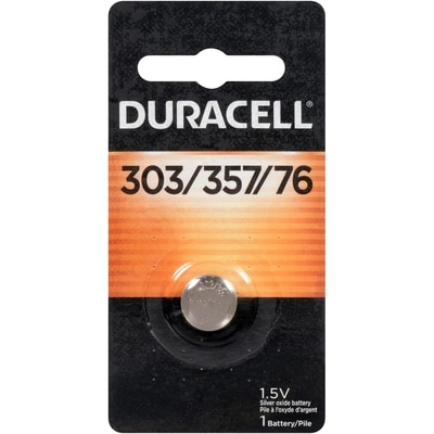 Duracell 303/357 Watch or Electronic Battery 1 ea, $9.00/1ea